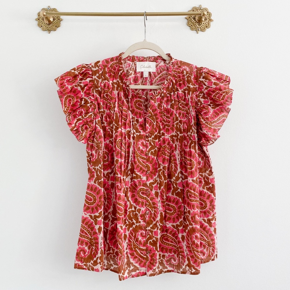 Cleobella Calla Ruffle Paisley Blouse